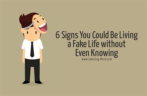 signs you are living a fake life